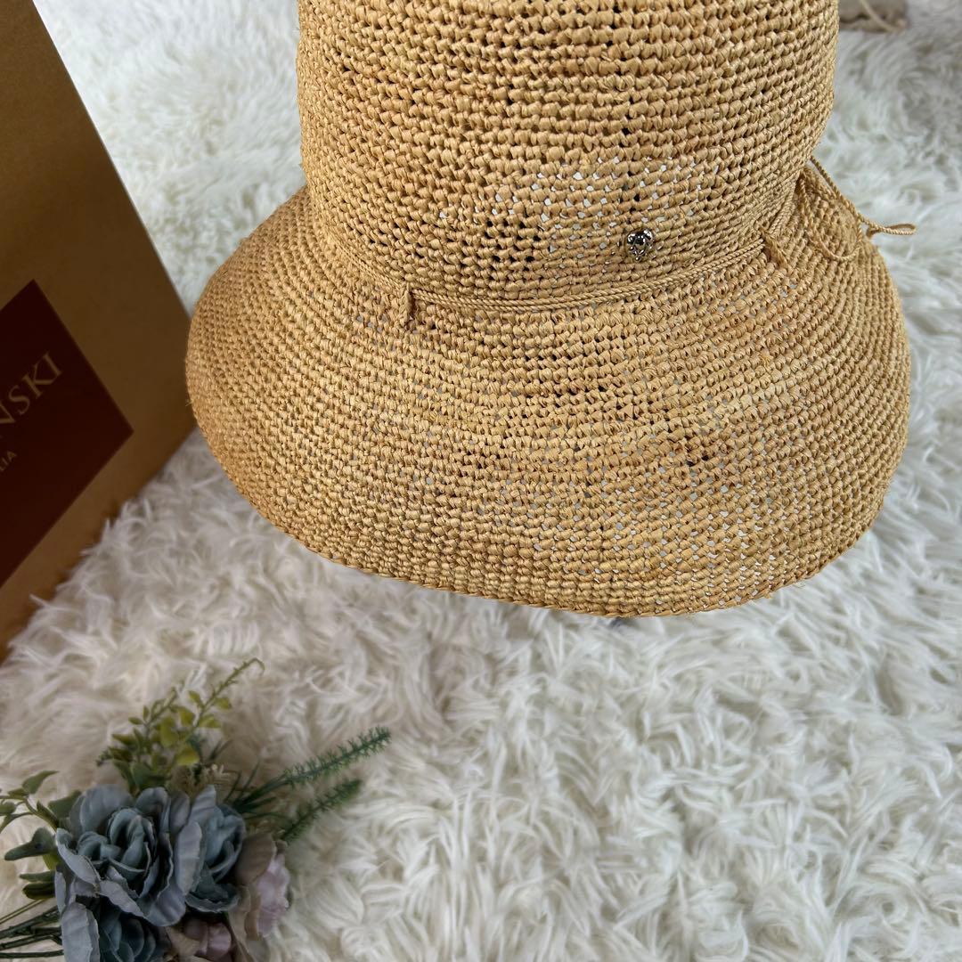 美品★素敵です♪ヘレンカミンスキー 麦わら帽子 ハット 箱・袋付き