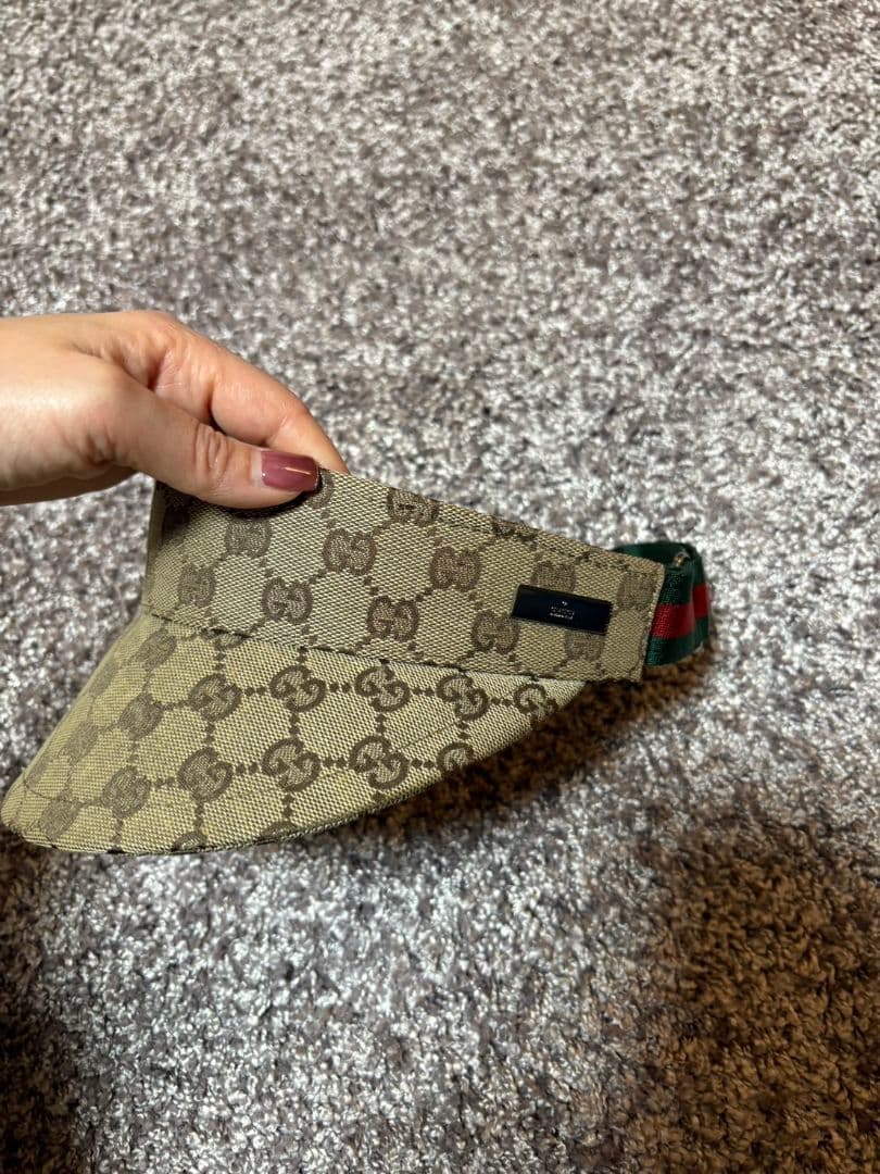 GUCCI GGパターン サンバイザー　正規品　ゴルフに！サイズS