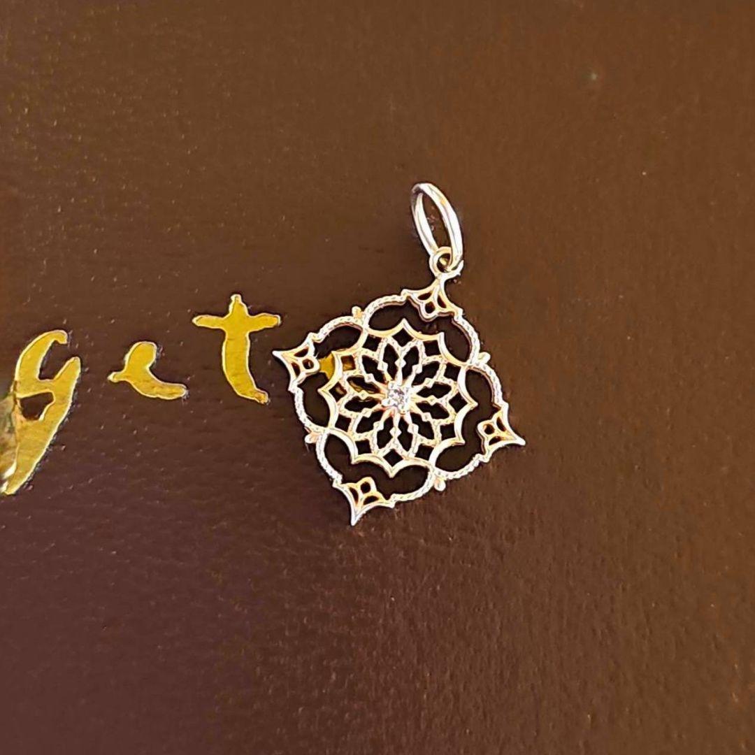 agete k10 ダイヤモンド ネックレス チャーム