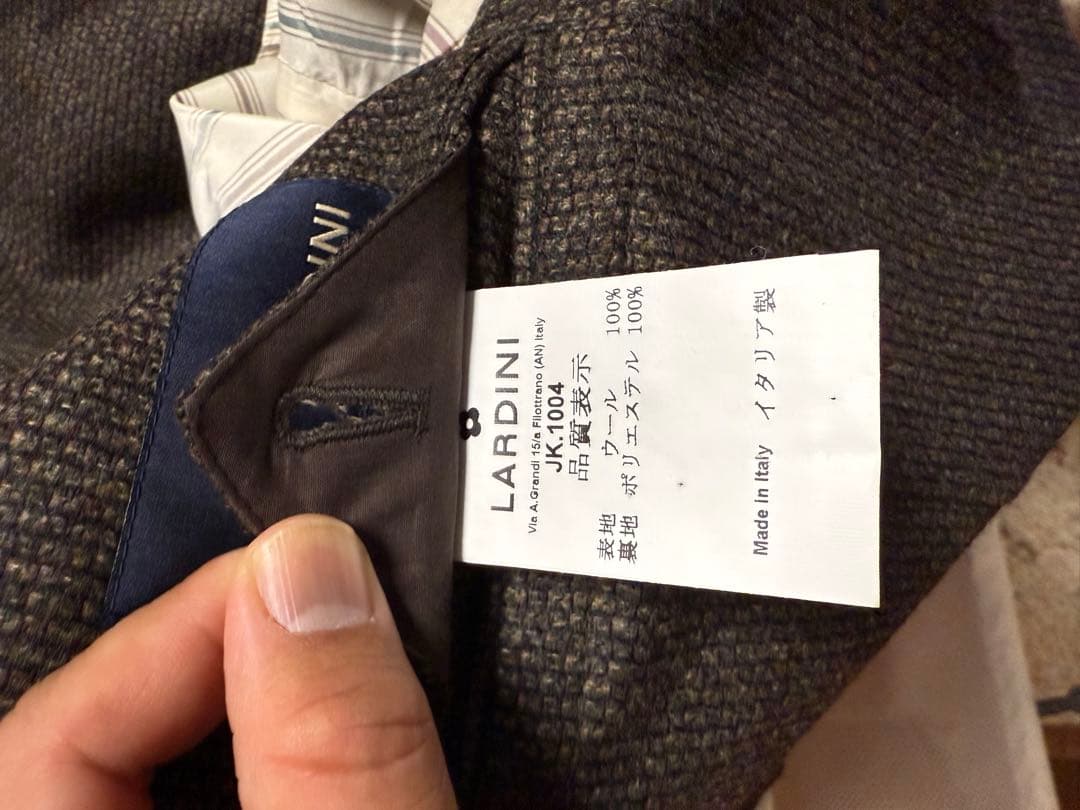 LARDINI ブラウン テーラードジャケット 46 ラルディーニ