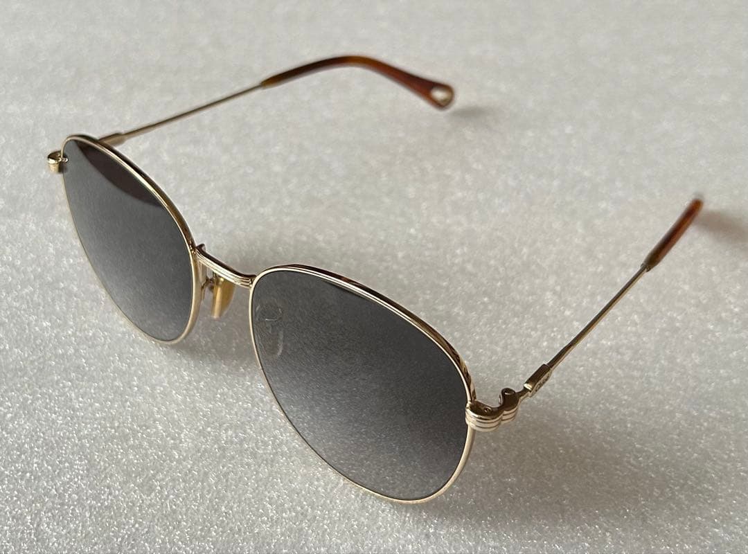 Chloe クロエ サングラス メンズ&レディース (ブラック系×ゴールド系)