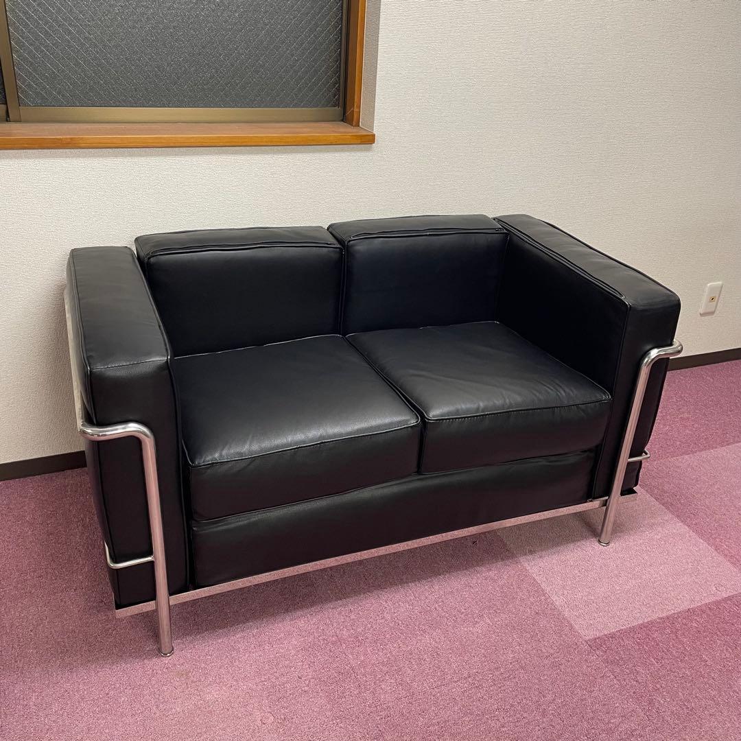 【引取対応限定】ル コルビジェ Le Corbusier LC2 2人掛けソファ
