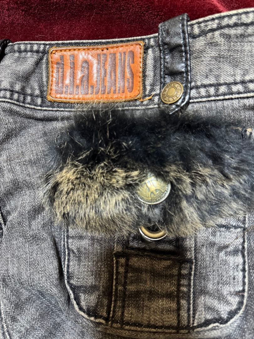 d.i.a[正規品]ファー付きグレーショートパンツ