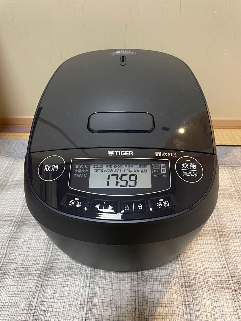 TIGER 圧力IHジャー炊飯器　1升炊き　JPV-Ｔ180 KV ブラック