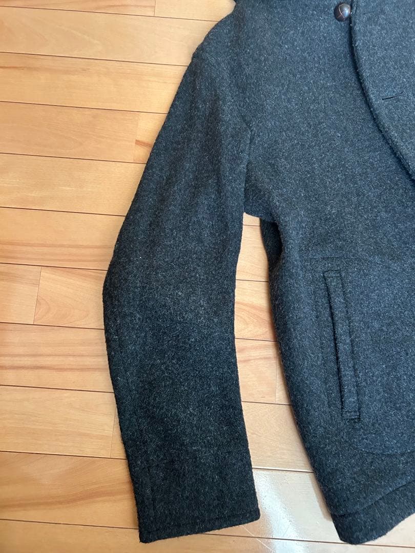 【美品】DANTON ダントン ウールモッサ コート チャコールグレー40