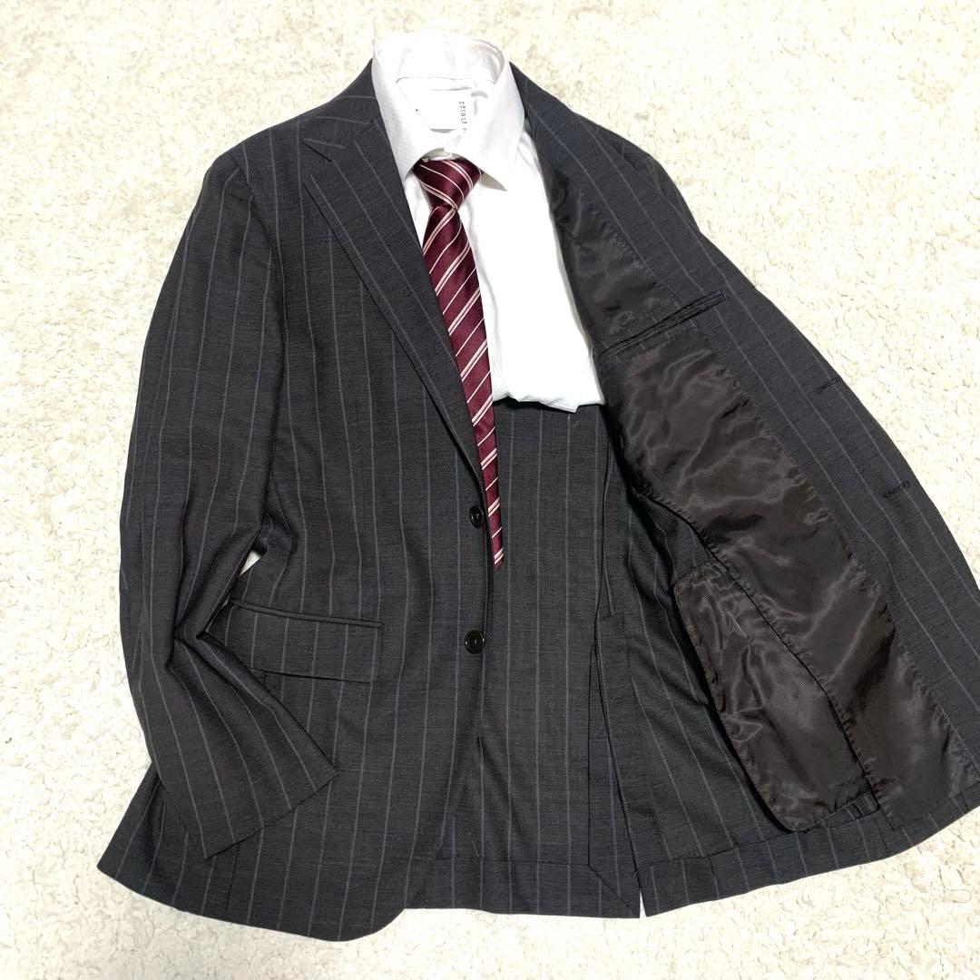 現行 ビームスエフ セットアップスーツ 48 モヘヤ混