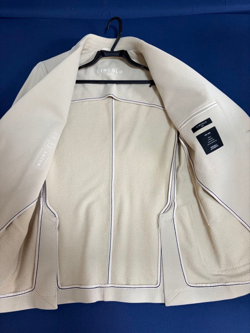 CIRCOLO ホワイト テーラードジャケット