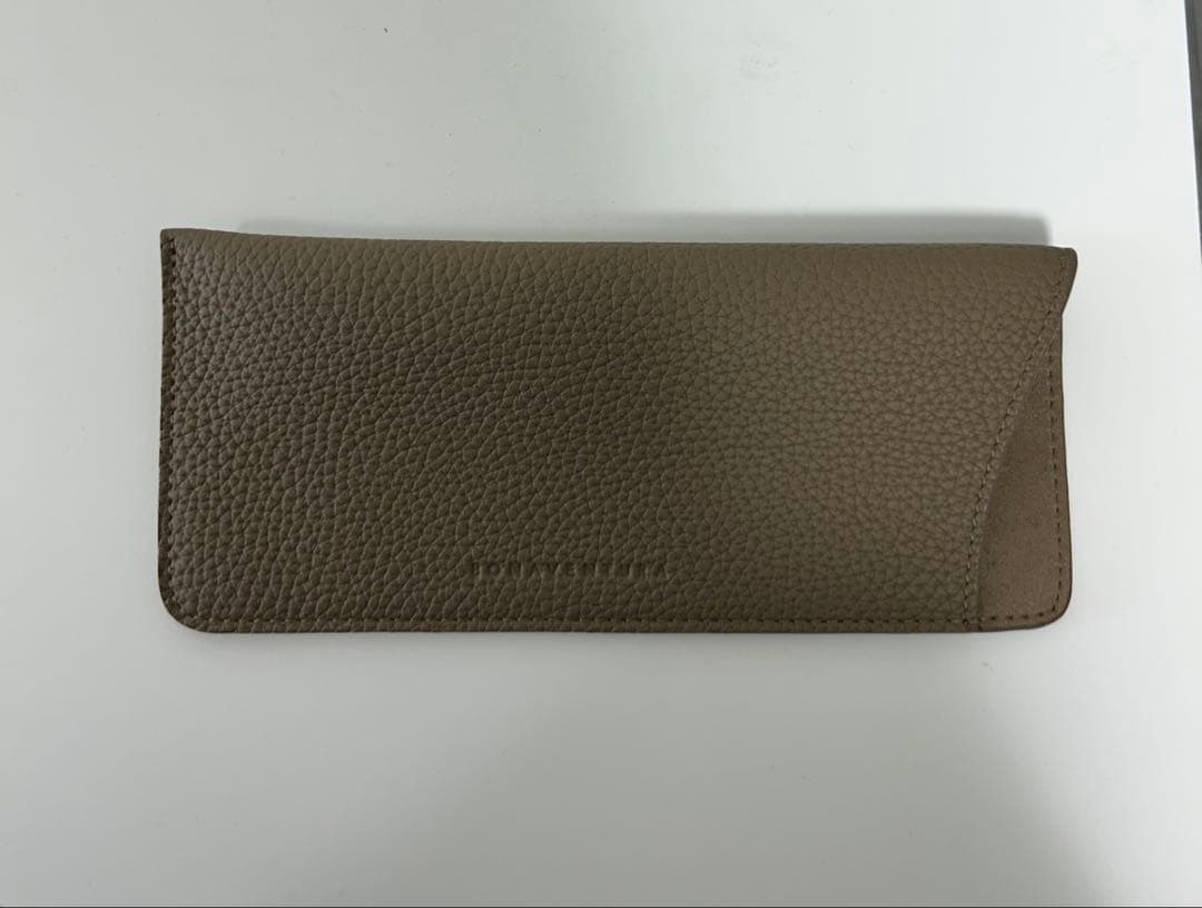 ボナベンチュラ アイグラスケース 眼鏡 メガネ エトゥープ シュリンクレザー