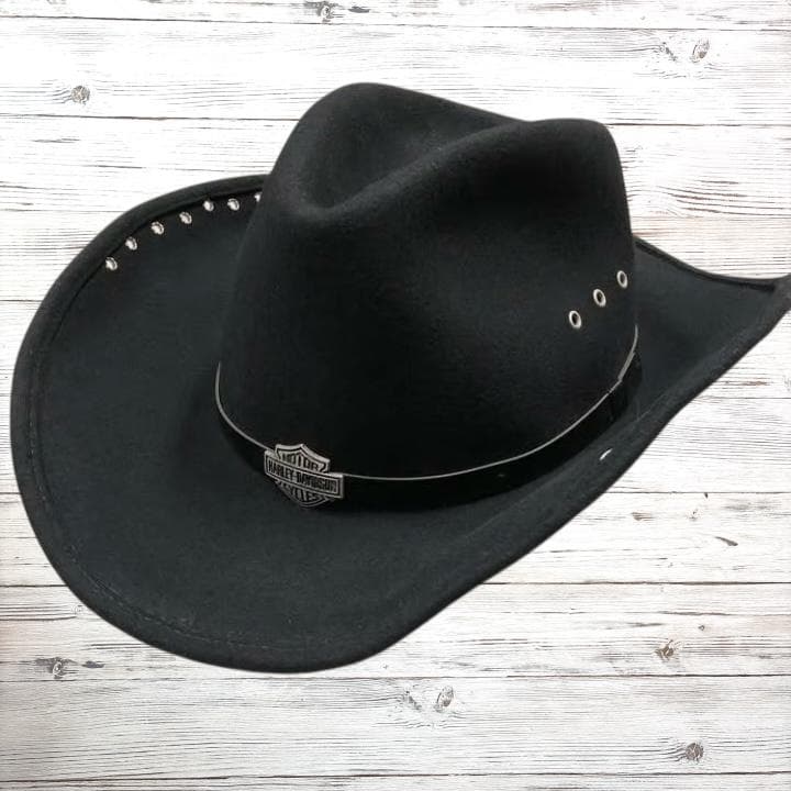 美品 ハーレーダビッドソン ハット 帽子 L ブラック 0741