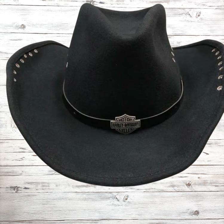 美品 ハーレーダビッドソン ハット 帽子 L ブラック 0741