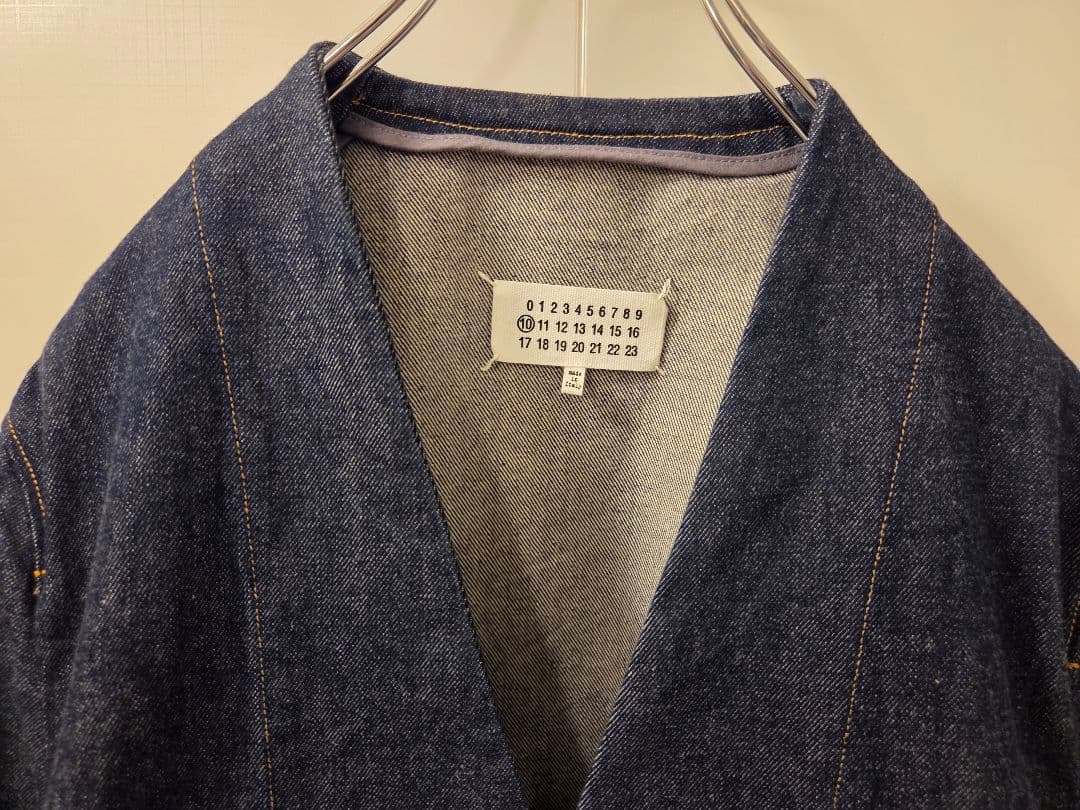 Maison Margiela デニムノーカラージャケット 44 インディゴ