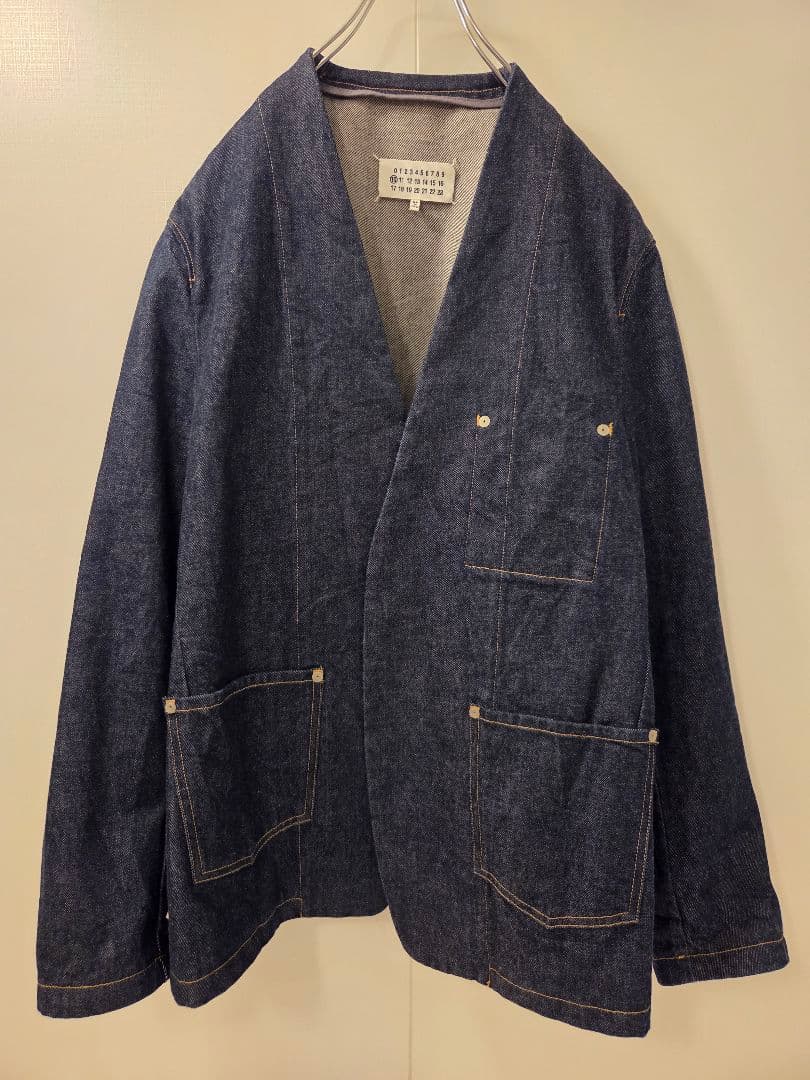 Maison Margiela デニムノーカラージャケット 44 インディゴ