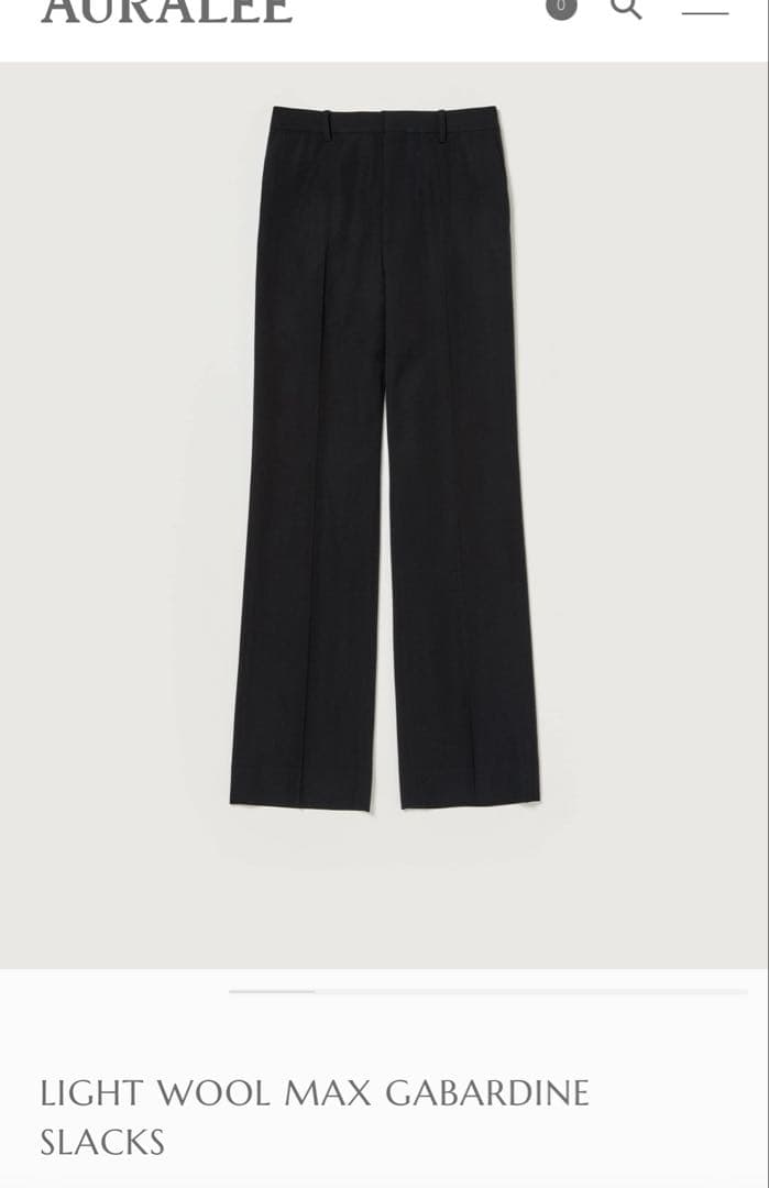 パンツ auralee 26ss LIGHT WOOL MAX GABARDINE