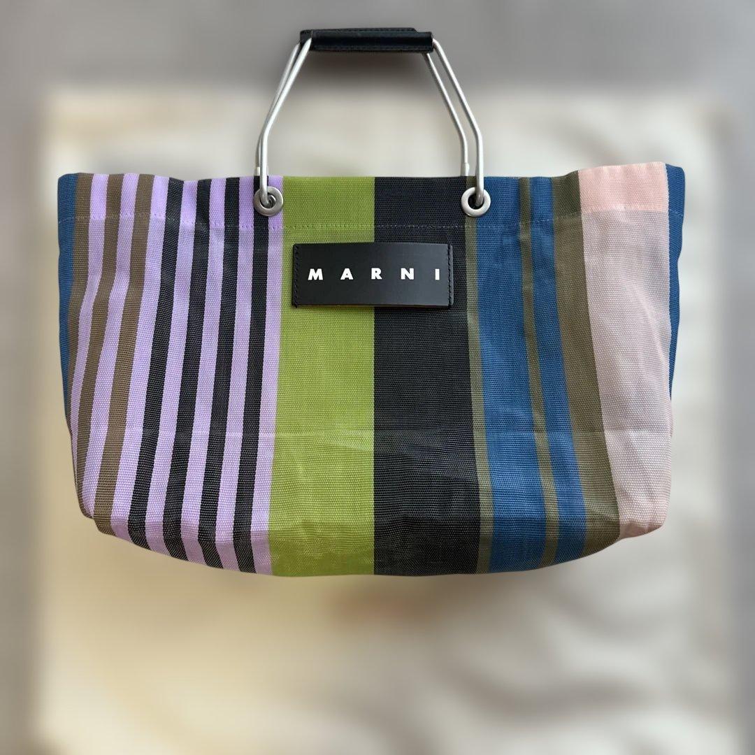 MARNI マルチカラー ストライプ トートバッグ