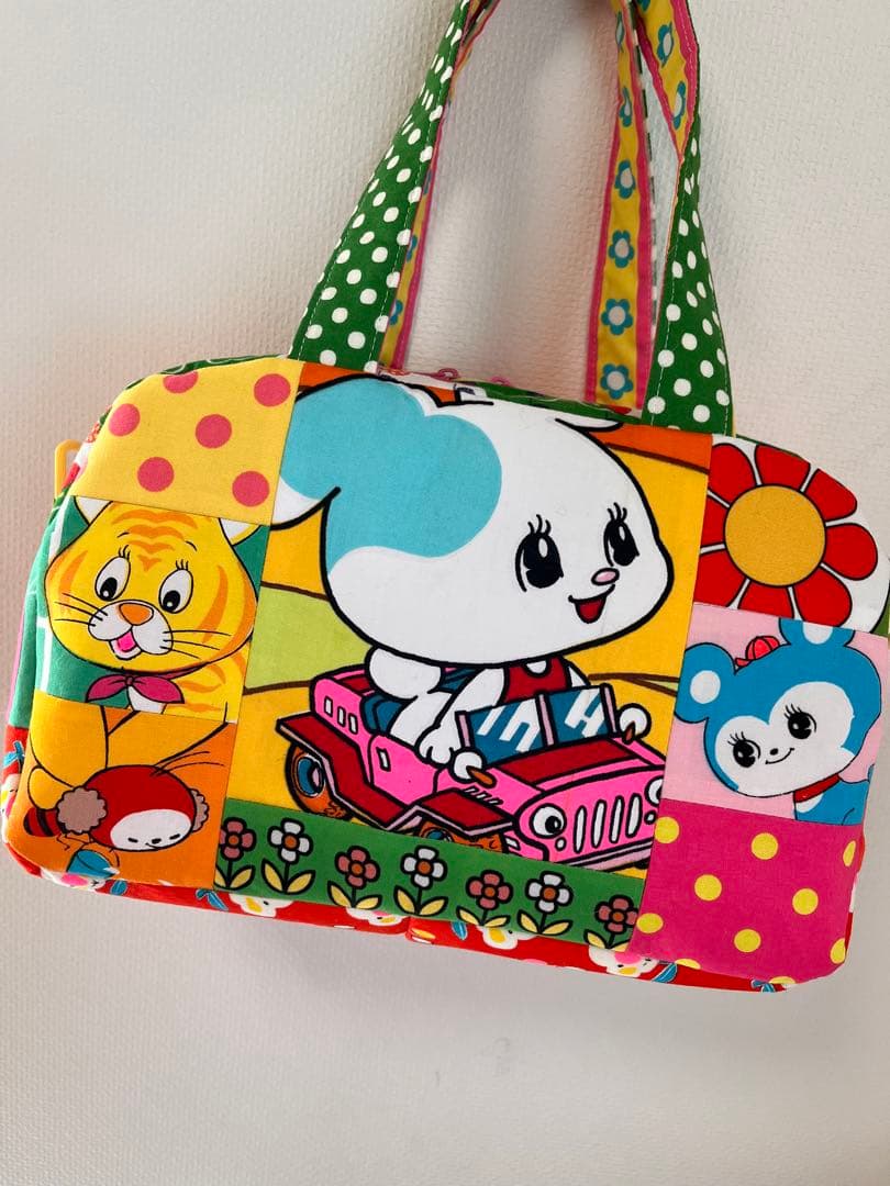 昭和レトロ ボストンバッグ カラフル