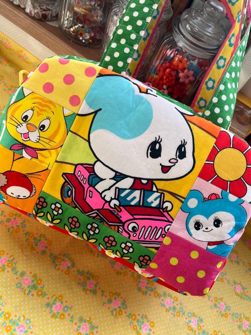 昭和レトロ ボストンバッグ カラフル