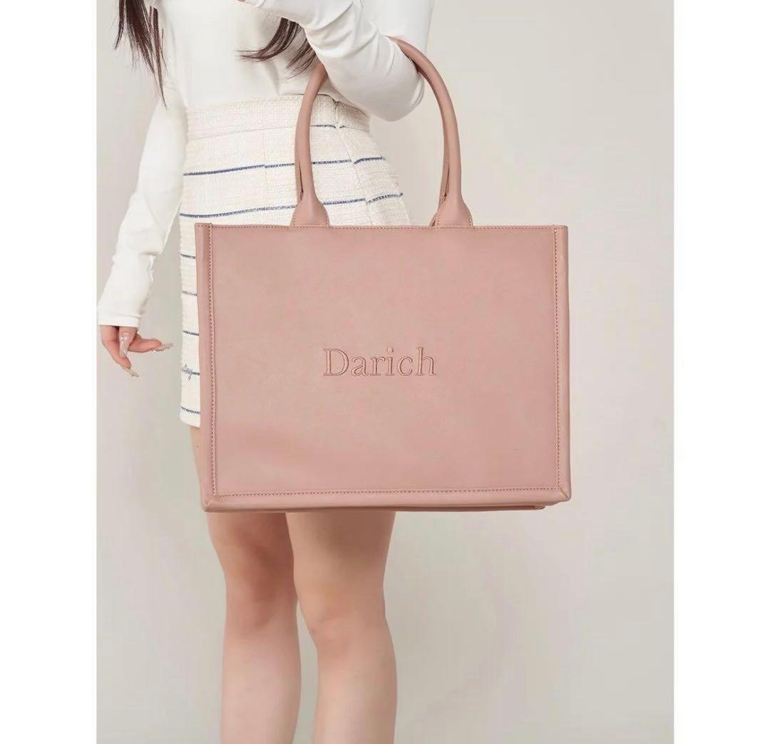 Darich ダーリッチ ロゴレザートートバッグ ピンク