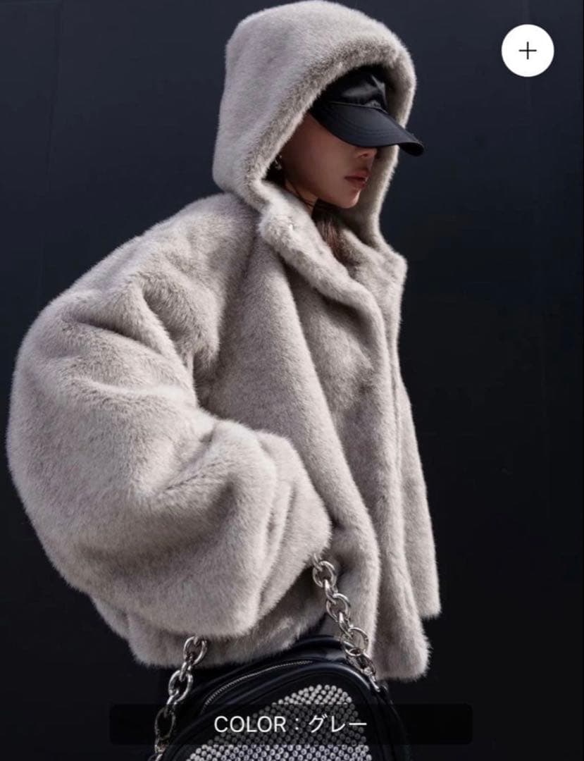 グラムリップス　FUR フーディー ヘムタック ブルゾン