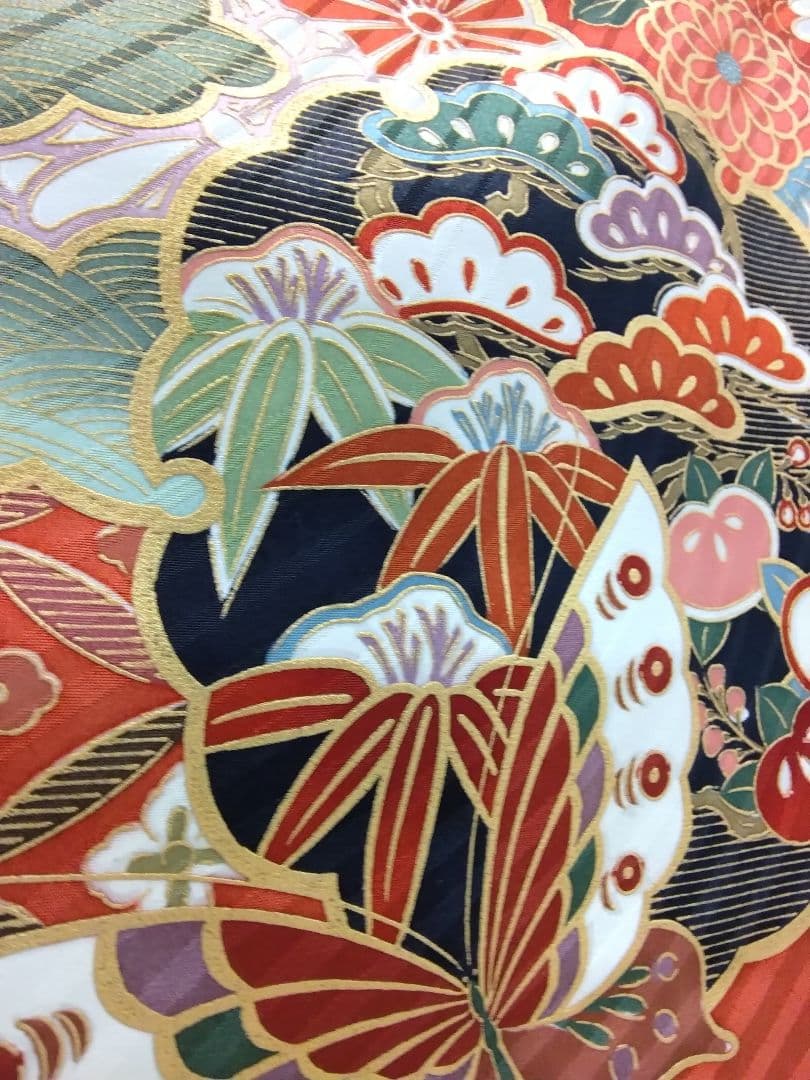 【新春】振袖フルセット、正絹振袖成人式、重ね衿帯揚げ帯締め、西陣唐織袋帯、襦袢