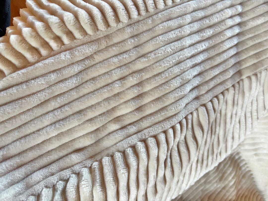 HUGME LOOZYソファー＋オットマンのセット コーデュロイ ビーズソファー