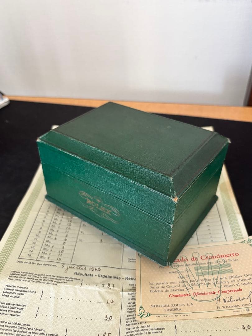 1960年代 ROLEX アンティークボックス 証明書付き 空箱　ロレックス