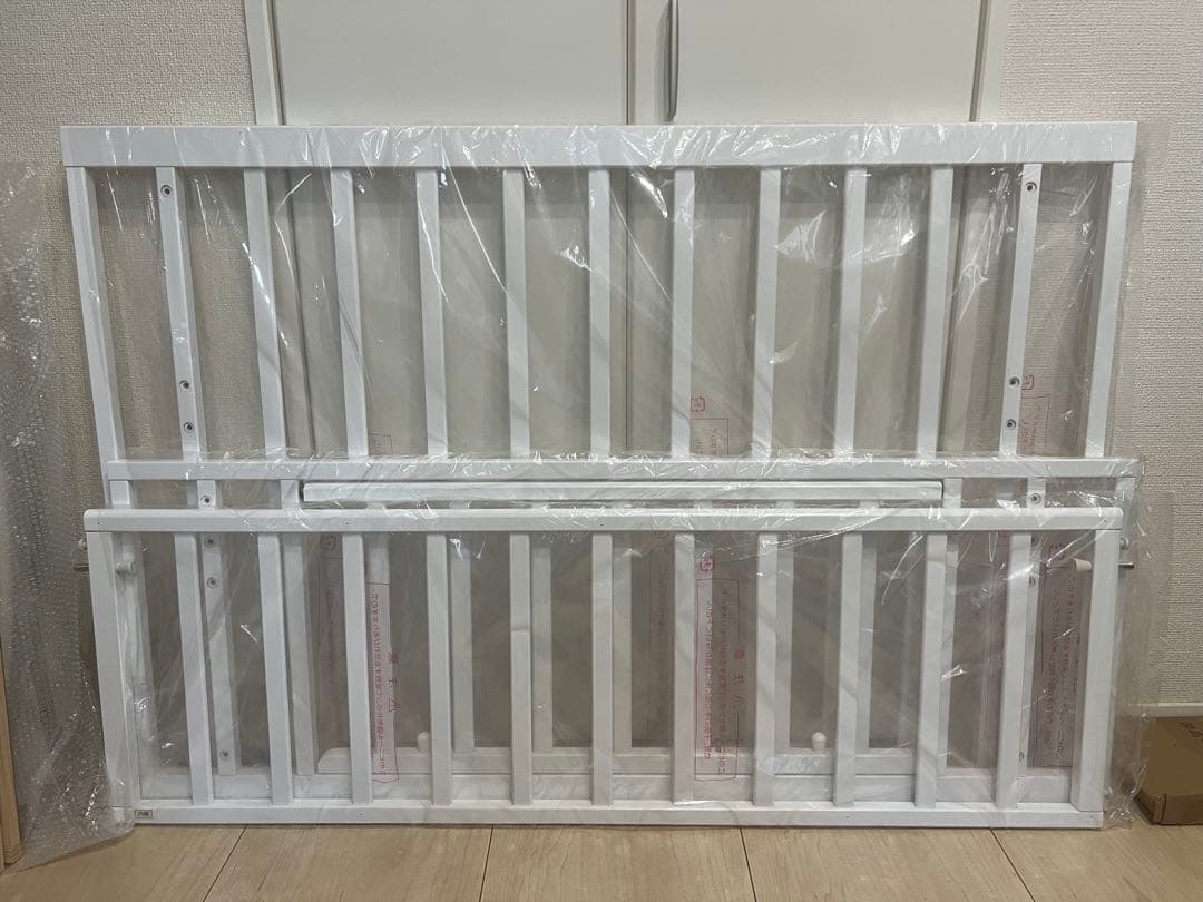 新品未使用手渡し限定　KATOJI ハイポジションベビーベッドホワイトレギュラー