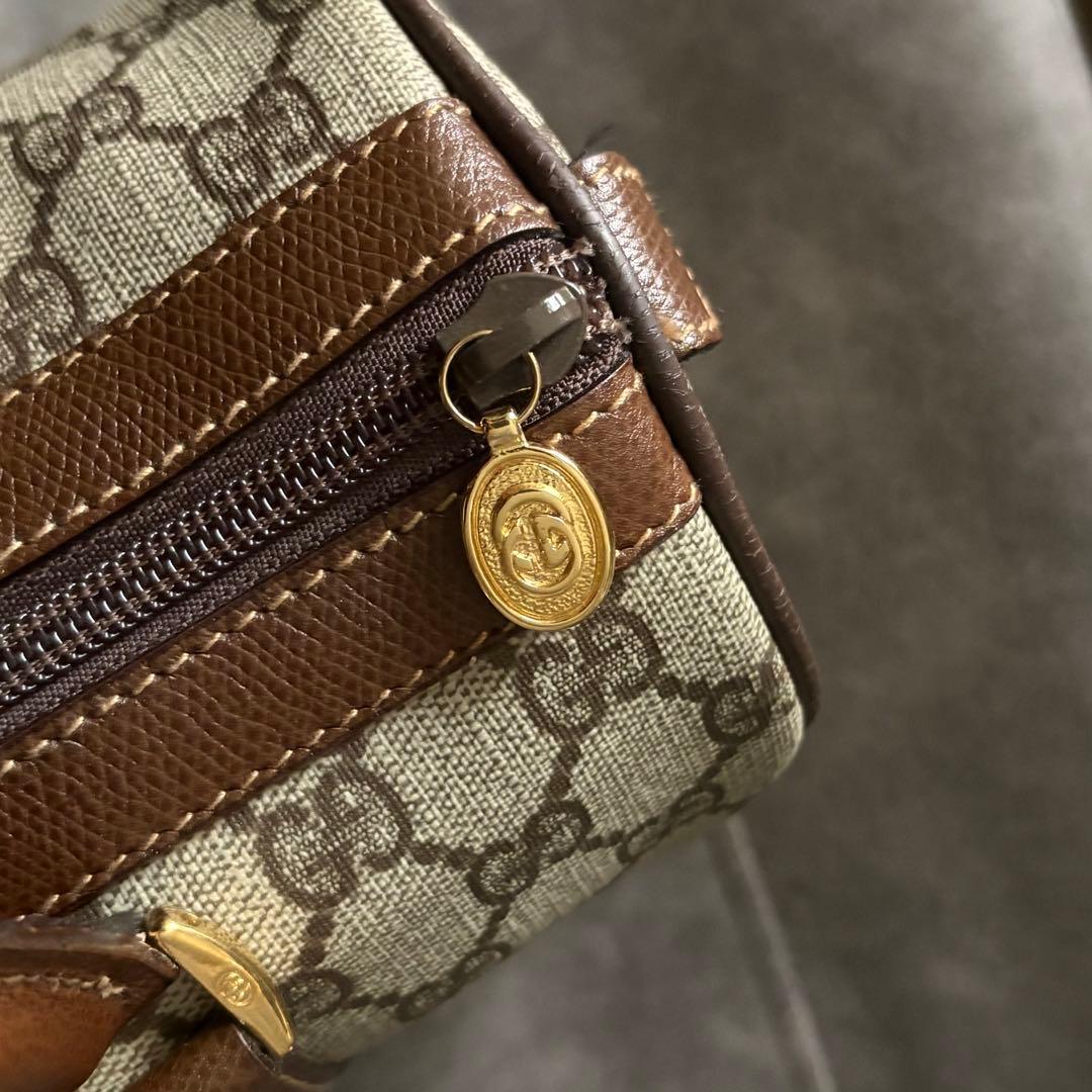 GUCCI ミニ ボストン バッグ シェリーライン GG スプリームキャンバス