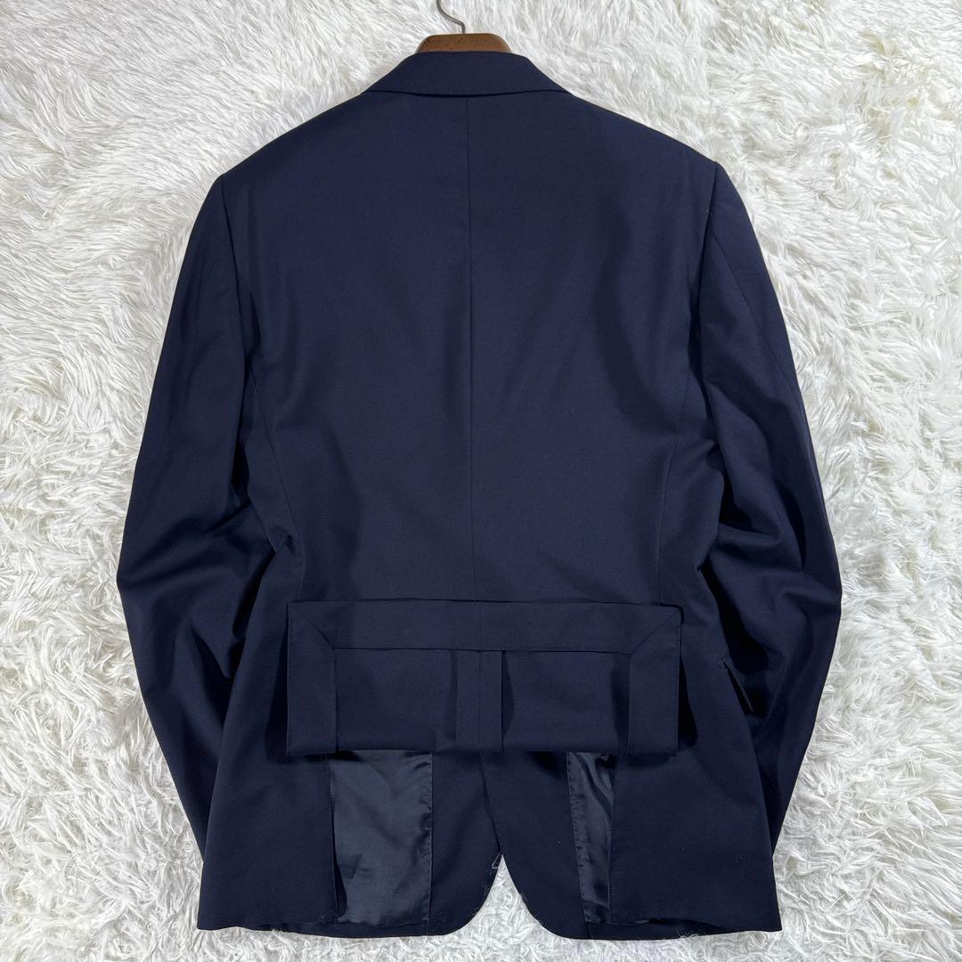 【イタリア生地】オンリー レダ スリーピーススーツ 無地 ネイビー 170Y