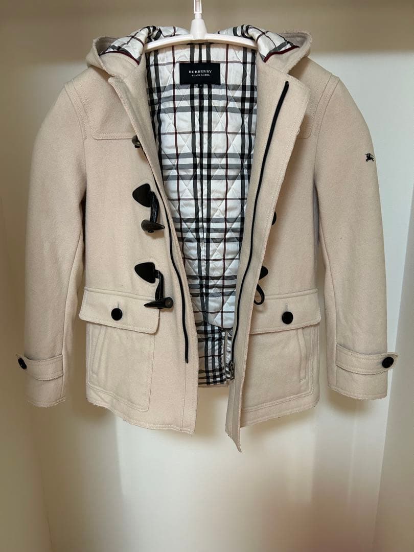 バーバリーダッフルコート(オフホワイト、Mサイズ)