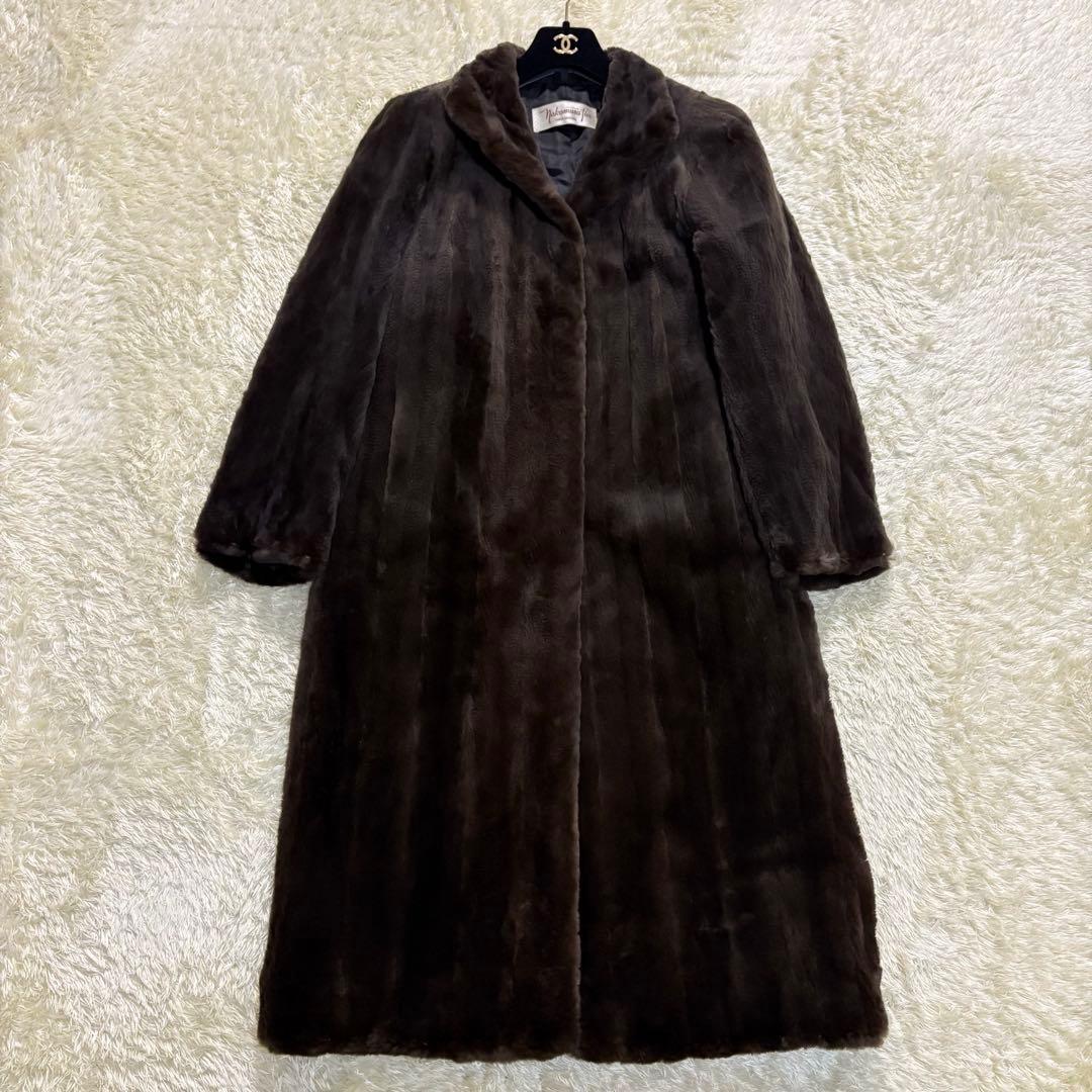 nakamura fur ミンク　シェアードミンク　ロングコート 毛皮　ファー