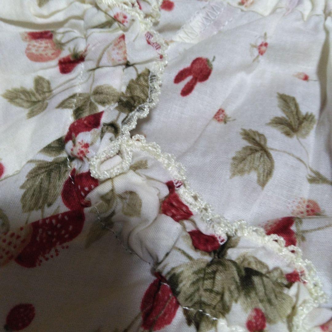 夏セール　ピンクハウス　激かわイチゴ柄 フリル付き 半袖チュニック