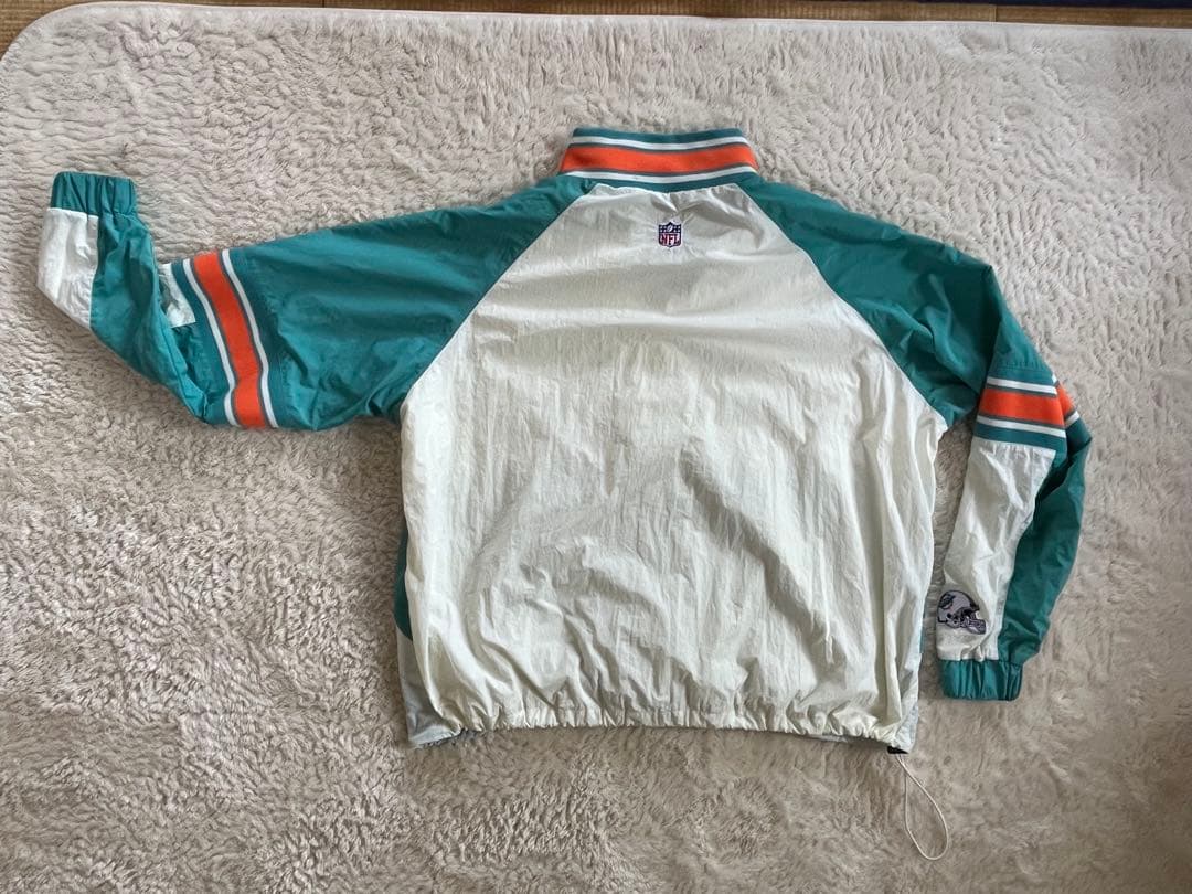 Perushu × NFL コラボナイロンスタンドネックアノラックブルゾン