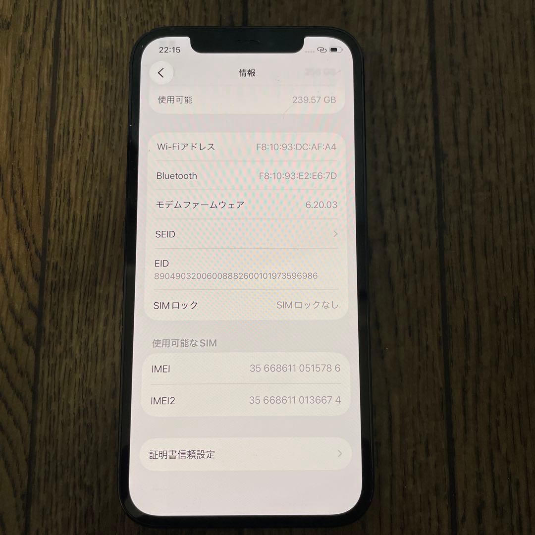 iPhone 12 Pro 256GB SIMフリー パシフィックブルー