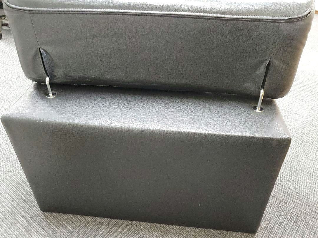 G&T L字型コーナーソファ オットマン付 ブラック