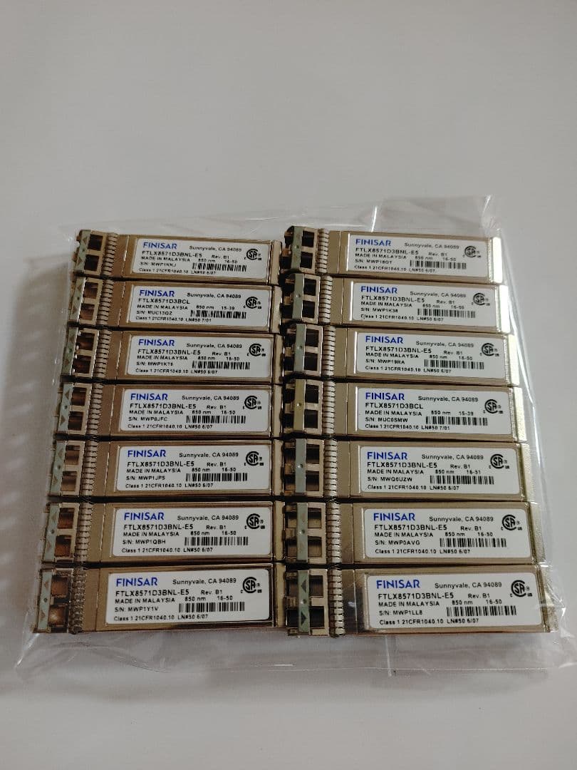 【14個セット】Finisar 10G SFP+ 光トランシーバ 850nm