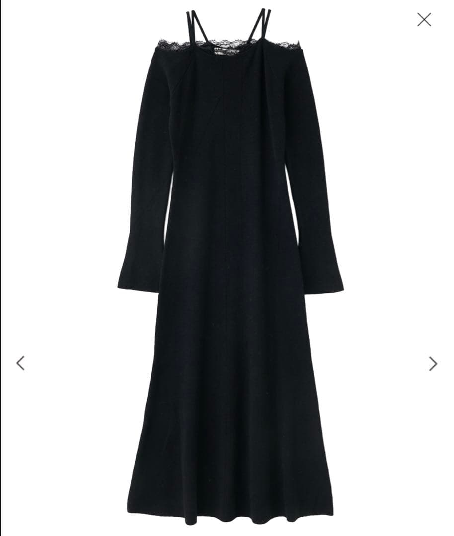 値下げしました◯ ココディール　オフショルニットワンピース　ブラック　01