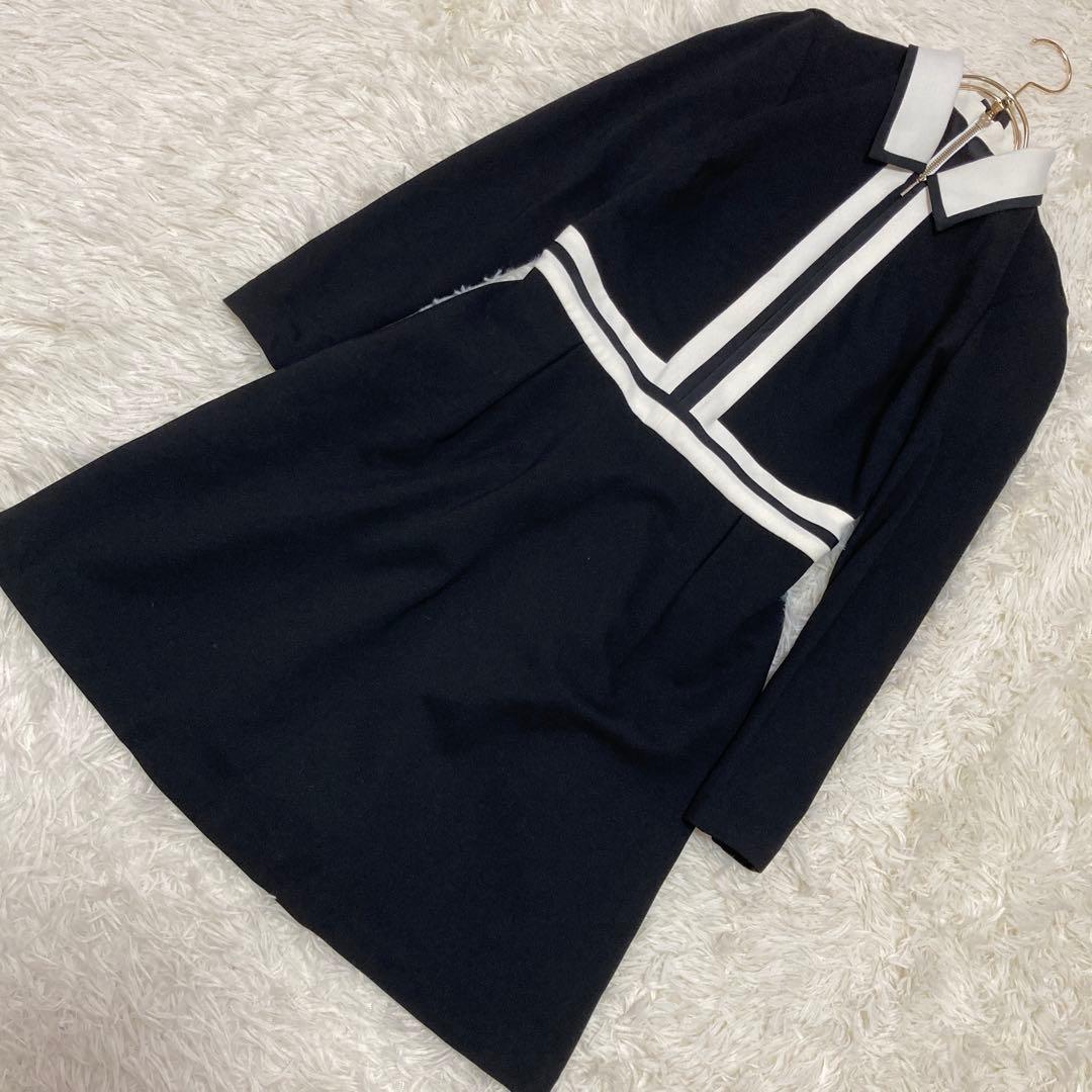 《良品》 TED BAKER 襟付きワンピース ブラック 1 キレイめ 上品