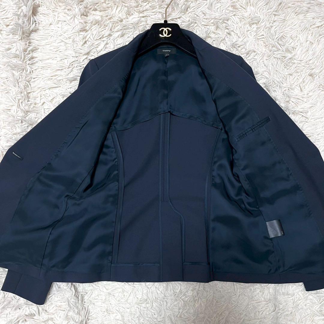 美品✨セオリー 現行 TAILOR セットアップスカートスーツ 伸縮性 ネイビー