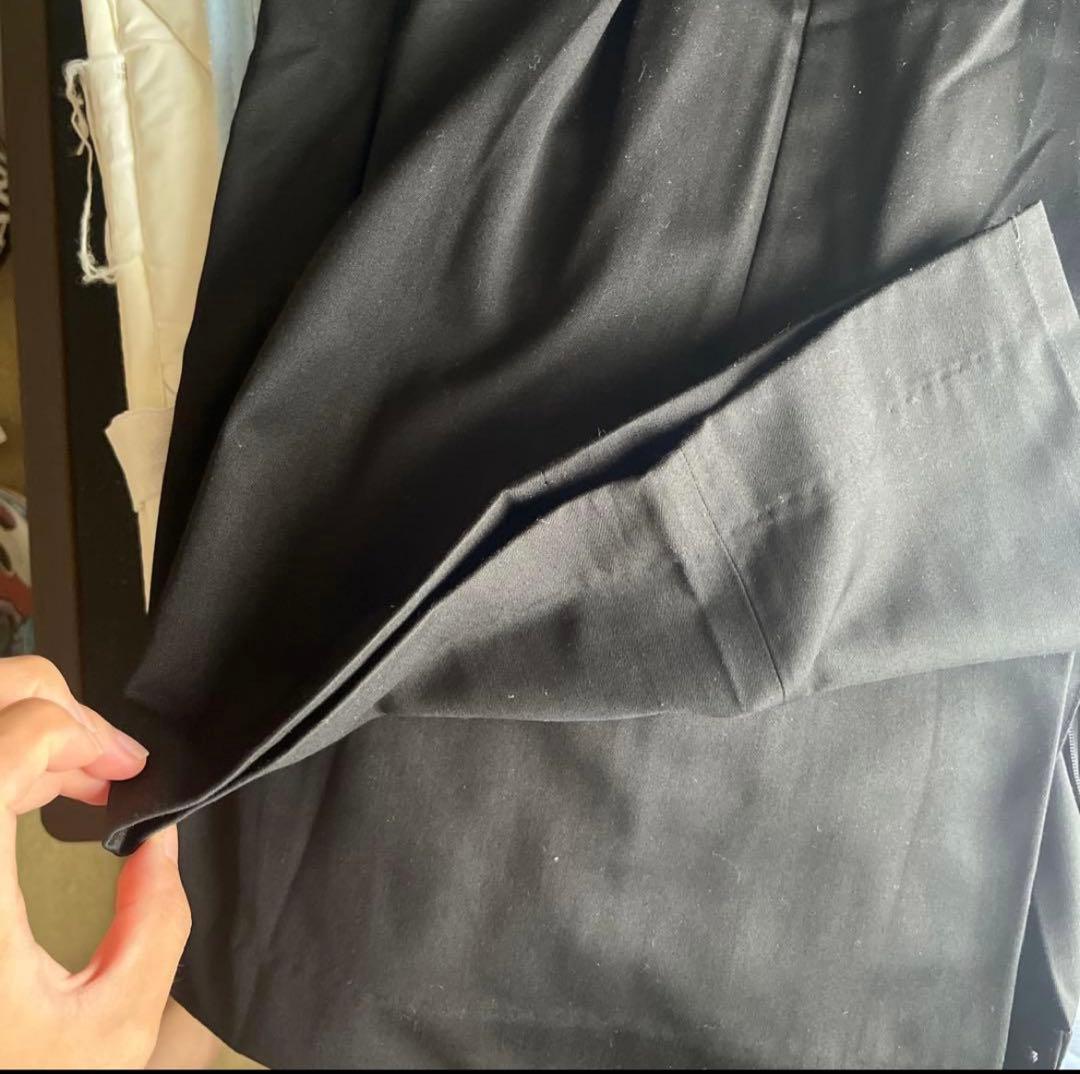 C2H4 ブラック Tortuosily Shaped ワイドパンツ