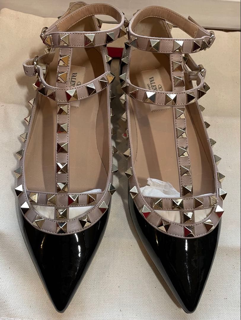 新品　VALENTINOバレンティノ ロックスタッズ　フラット　シューズ　36