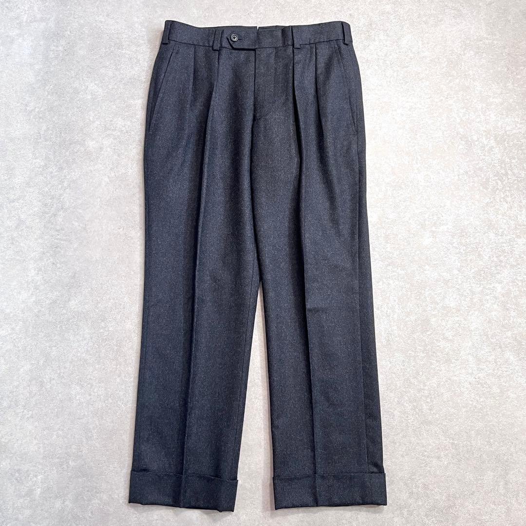 ブルックスブラザーズ カノニコウールフランネルスラックスパンツ チャコールW30