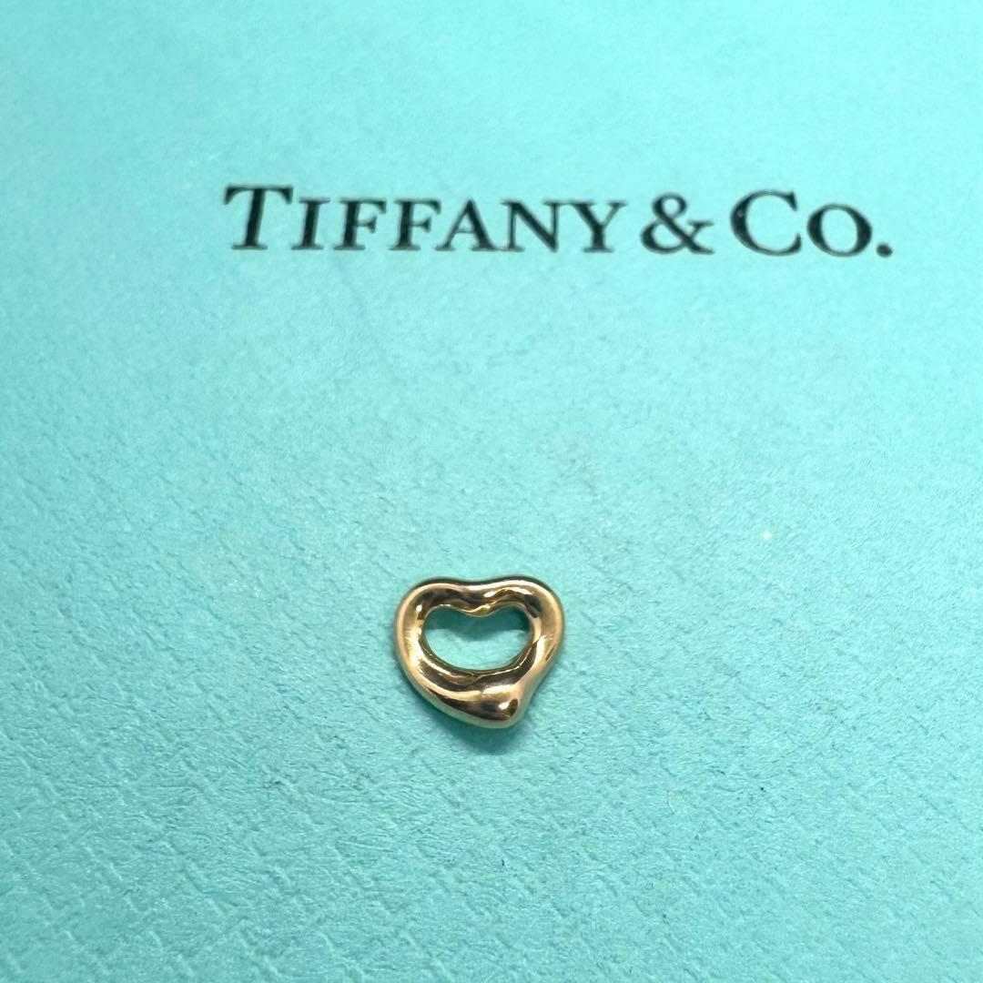 ティファニー オープンハート ペンダントトップ K18YG 750 約7mm