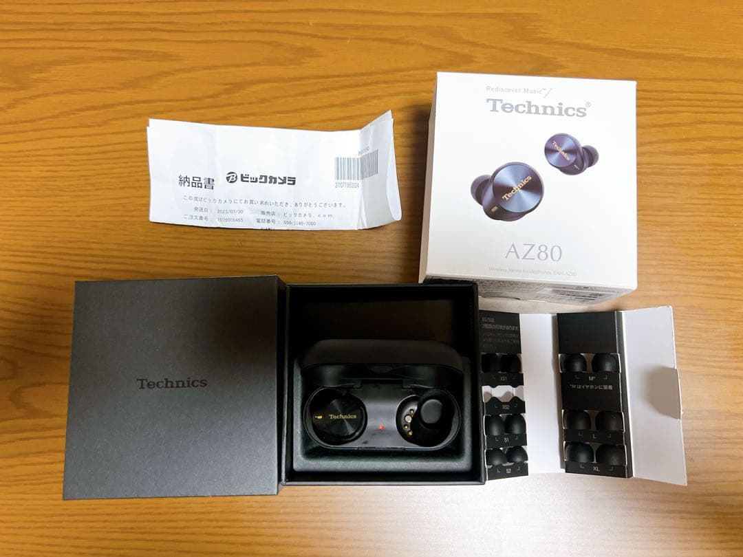 Technics ワイヤレスイヤホン ブラック EAH-AZ80-K 左側のみ