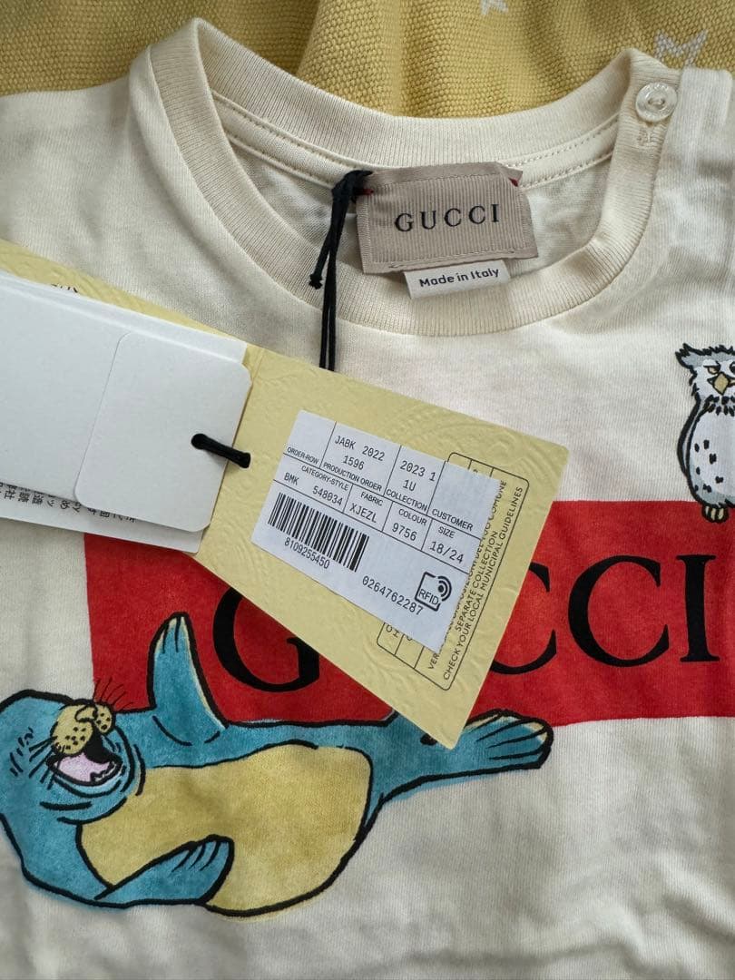 GUCCI ベビー Tシャツ 18／24動物プリント新品