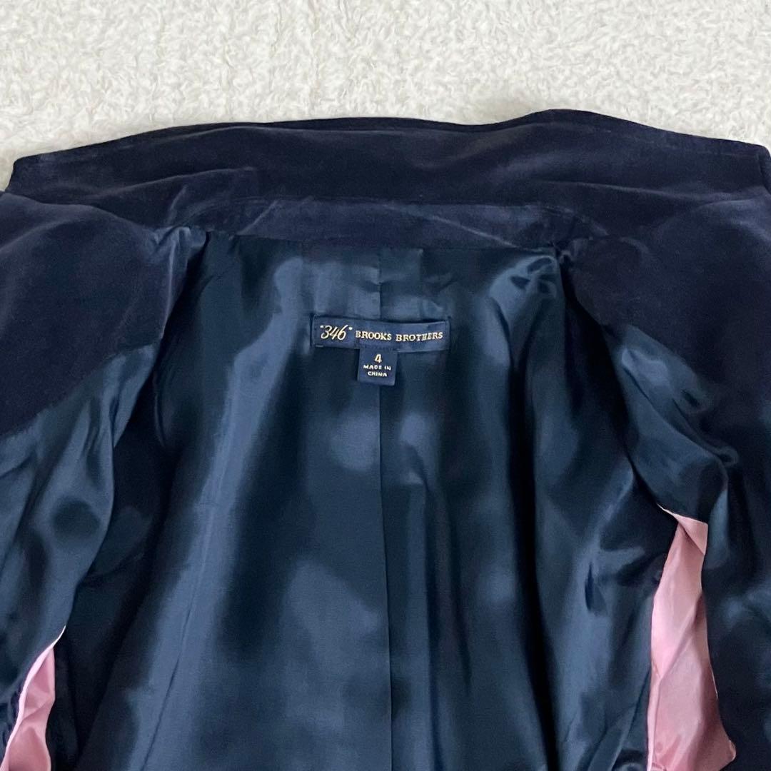 ブルックスブラザーズ　ベロアテーラードジャケット　紺ブレ　金ボタン　サイズ4