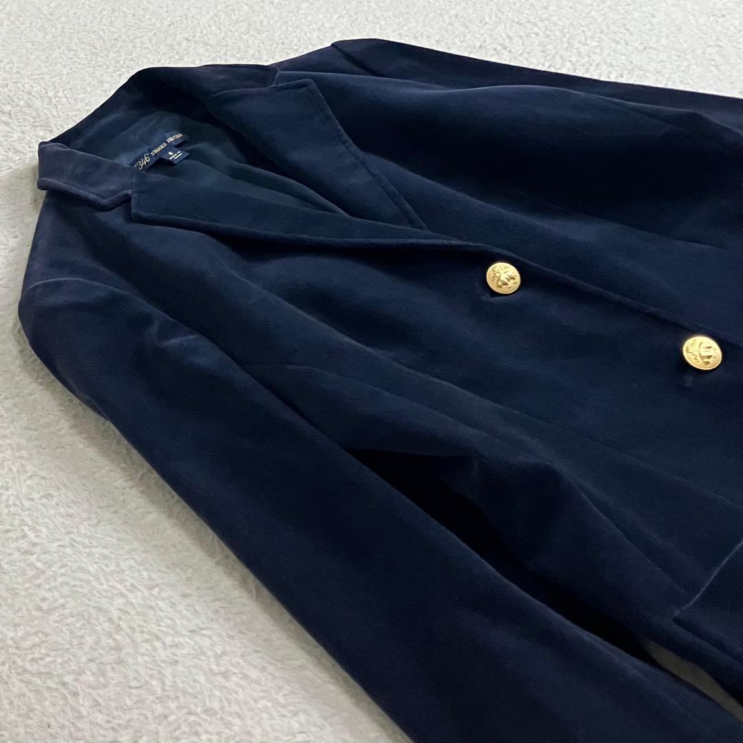 ブルックスブラザーズ　ベロアテーラードジャケット　紺ブレ　金ボタン　サイズ4