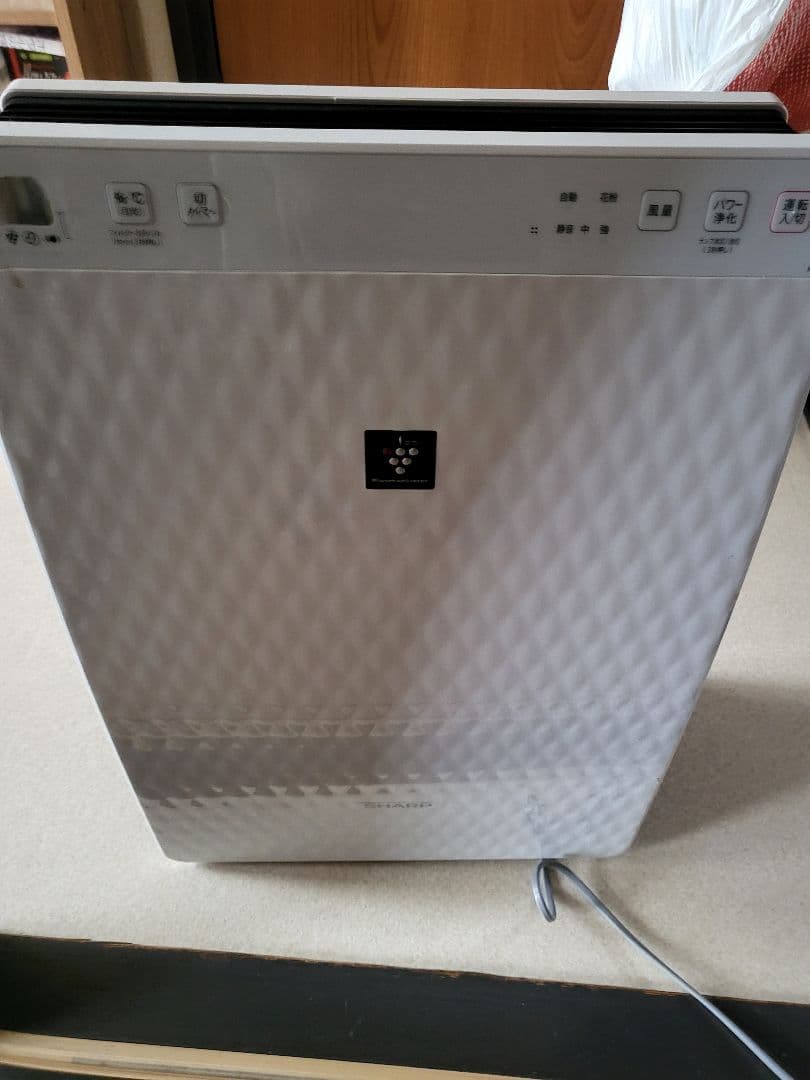 SHARPホワイト空気清浄・機加湿器 ダイヤモンドパターン