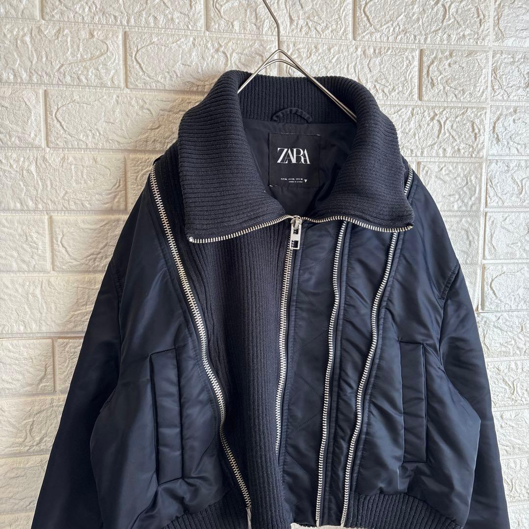 ZARA ザラ 2023AWMA-1 コントラストボンバージャケット XL