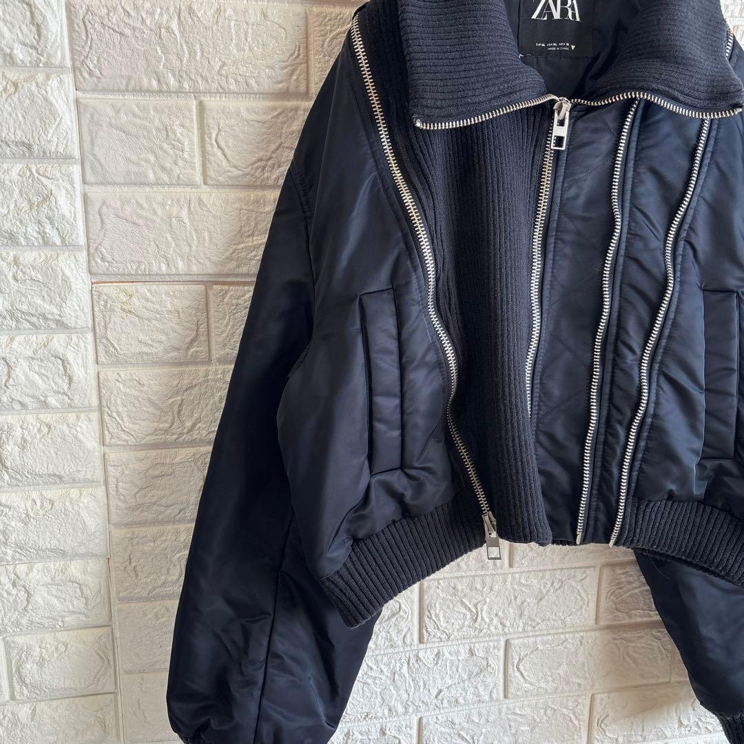 ZARA ザラ 2023AWMA-1 コントラストボンバージャケット XL
