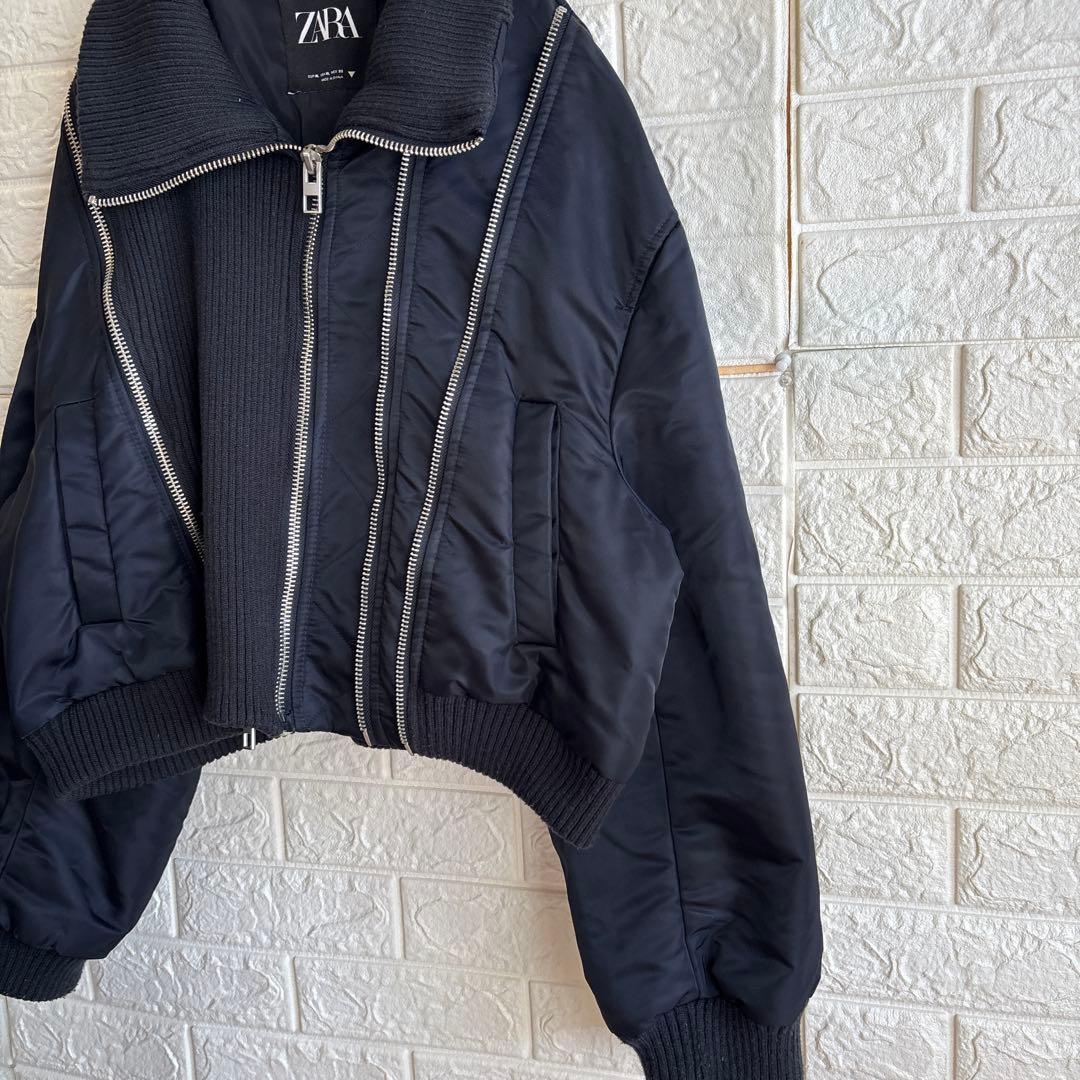 ZARA ザラ 2023AWMA-1 コントラストボンバージャケット XL